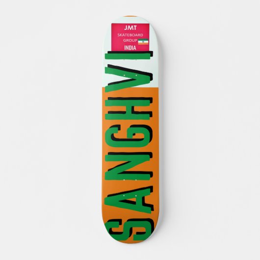 JMT INDIA SANGHVI 7 3/4-inch skateboard Deck (Voorkant)