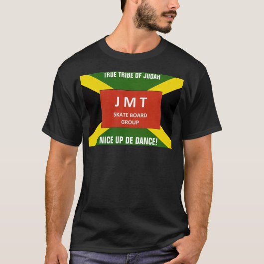 JMT NICE UP DE DANS Basic T-shirt met donkere kleu (Voorkant)