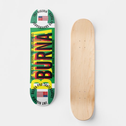 JMT NIGERIA BURNA 7 3/4" Skateboard Deck (Voorkant)