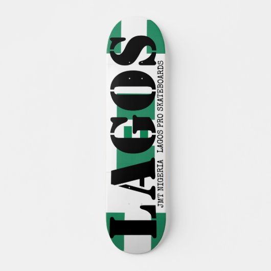 JMT NIGERIA LAGOS 7 3/4-inch skateboard Deck (Voorkant)
