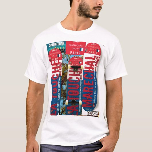 JMT PARIS / JAMAICA Heren Basic T-Shirt (Voorkant)
