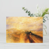 JMW Turner Rain Steam and Speed Invitations Kaart (Staand voorkant)