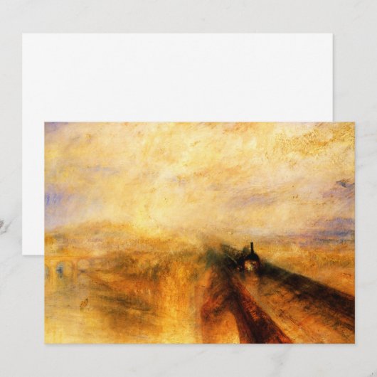 JMW Turner Rain Steam and Speed Invitations Kaart (Voorkant / Achterkant)