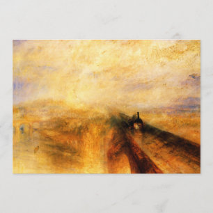 JMW Turner Rain Steam and Speed Invitations Kaart