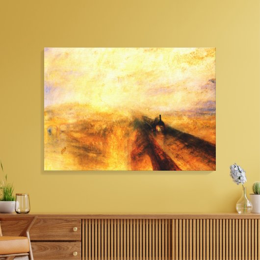 JMW Turner Regenstoom en Snelheid Canvas Afdruk (Insitu (Woonkamer))