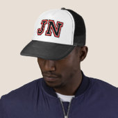 'JN'-monogram Trucker Pet (In situ)