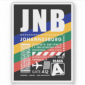 JNB Johannesburg luchthaven Sticker (Voorkant)