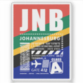 JNB Johannesburg luchthaven Sticker (Voorkant)