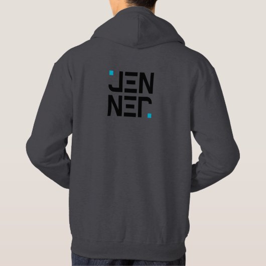 JNRlogoTeal Hoodie (Achterkant)
