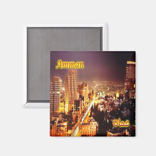 JO007 AMMAN panorama, Jordanië, Azië, Fridge Magneet (Voorkant / Achterkant)
