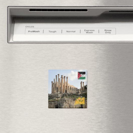 JO012 Jerash TEMPLE OF ZEUS, Jordan, Fridge Magneet (Insitu (Vaatwasser))