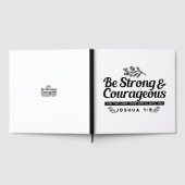 Jo 1:9 Bijbelvers Ontwerp – Wees sterk en moedig Gastenboek (Volledig)