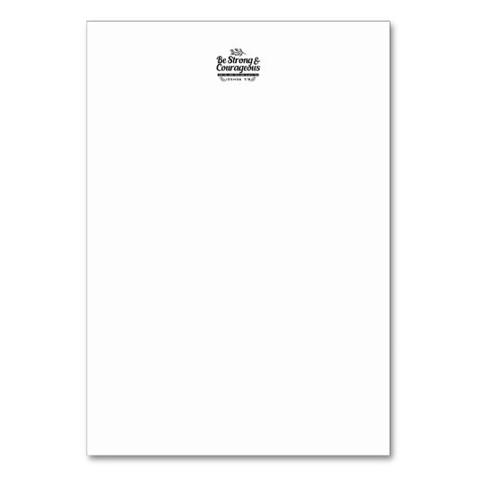 Jo 1:9 Bijbelvers Ontwerp – Wees sterk en moedig Kaart (Achterkant)