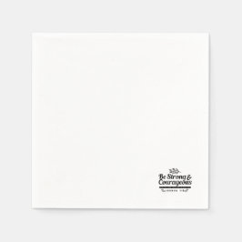 Jo 1:9 Bijbelvers Ontwerp – Wees sterk en moedig Servet