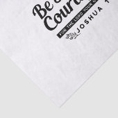 Jo 1:9 Bijbelvers Ontwerp – Wees sterk en moedig Tissuepapier (Detail)