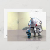 Jo Bot VS Little Blue Bot Briefkaart (Voorkant / Achterkant)