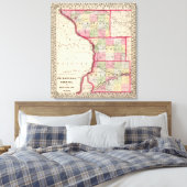 Jo Daviess, Carroll, Whiteside counties Canvas Afdruk (Insitu (Slaapkamer))