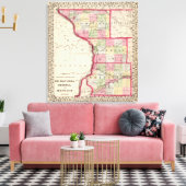 Jo Daviess, Carroll, Whiteside counties Canvas Afdruk (Insitu (Woonkamer))