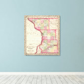 Jo Daviess, Carroll, Whiteside counties Canvas Afdruk (Insitu (Houten vloer))