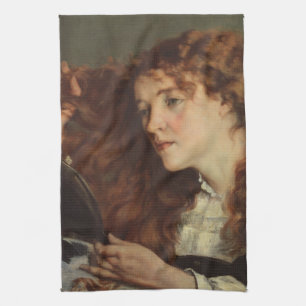 Jo, het mooie Ierse meisje (door Gustave Courbet) Theedoek