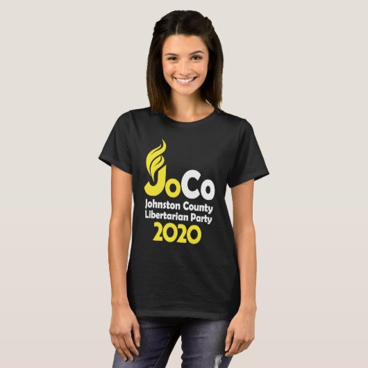 Jo Jorgensen 2020 Johnston County NC Libertarisch  T-shirt (Voorkant volledig)