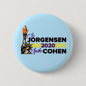 Jo Jorgensen / Spike Cohen 2020 Ronde Button 5,7 Cm (Voorkant)