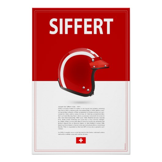 Jo Siffert Helmet Perfect Poster (Voorkant)