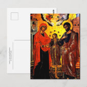 Joachim, Anna en de Theotokos van Emmanuel Tzanes Briefkaart (Voorkant / Achterkant)