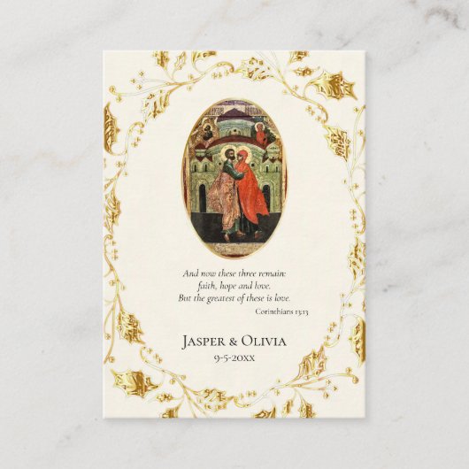 Joachim en Anna Orthodox Huwelijksgebed Kaart Plaatskaartje (Voorkant)