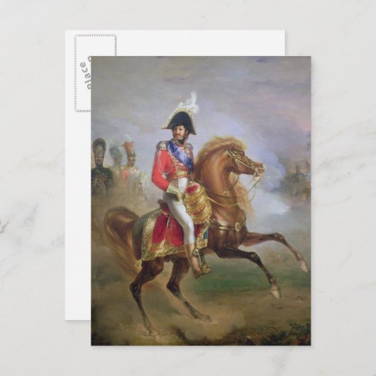 Joachim Murat op Horseback, 1814-15 Briefkaart (Voorkant / Achterkant)