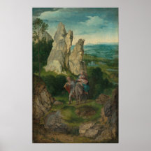 Joachim Patinir Fine Art Poster: Naar Egypte vlieg