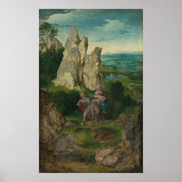 Joachim Patinir Fine Art Poster: Naar Egypte vlieg Poster