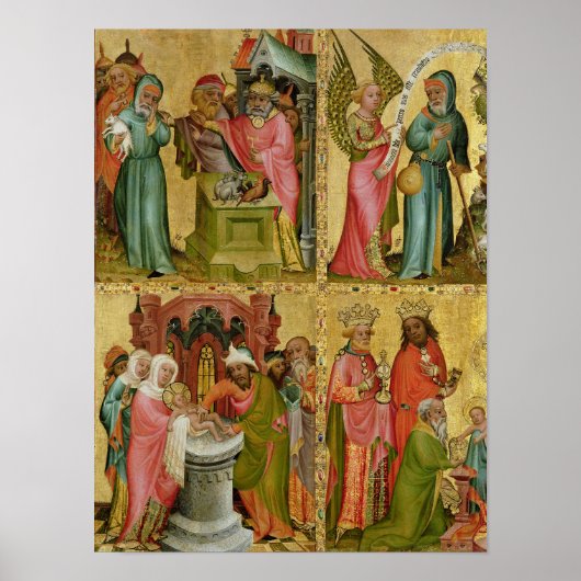 Joachim's offerfeest en omcirkeling van Christus Poster (Voorkant)