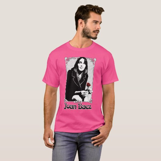 Joan Baez Retro esthetisch T-shirt (Voorkant volledig)