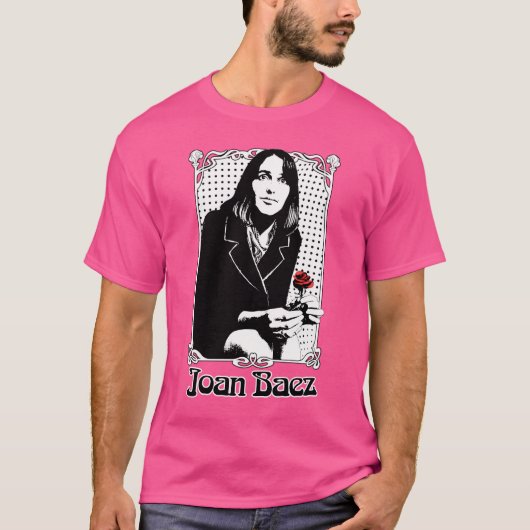 Joan Baez Retro esthetisch T-shirt (Voorkant)