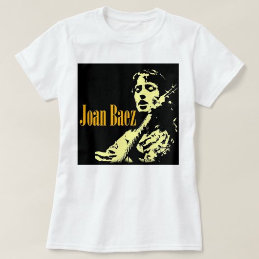 Joan Chandos Baez Country Music Human Rights Activ T-shirt (Design voorkant)