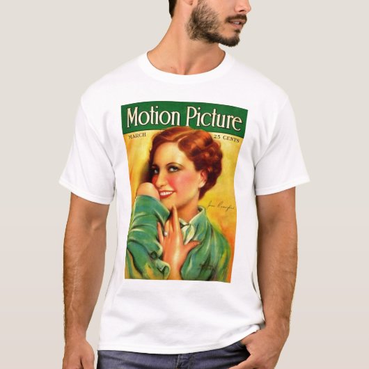 Joan Crawford 1928 filmmagazine T-shirt (Voorkant)