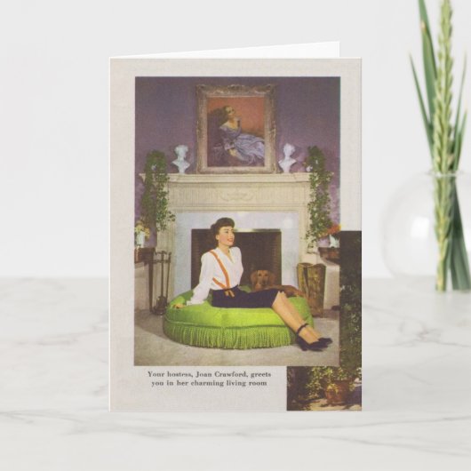 Joan Crawford Brentwood Home 1944 Kaart (Voorkant)