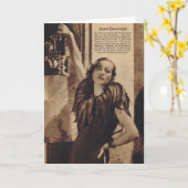 Joan Crawford  portret met veren Kaart (Gele Bloem)