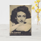 Joan Crawford Witte Trui Rotogravure Foto Kaart (Gele Bloem)