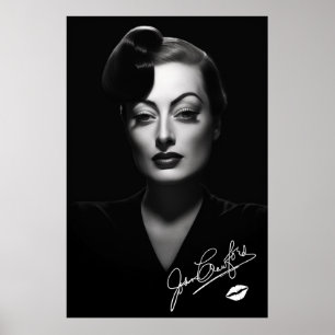 Joan Crawford, zwart-wit, noir poster