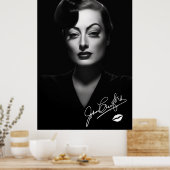 Joan Crawford, zwart-wit, noir poster (Keuken)