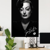 Joan Crawford, zwart-wit, noir poster (Thuiskantoor)