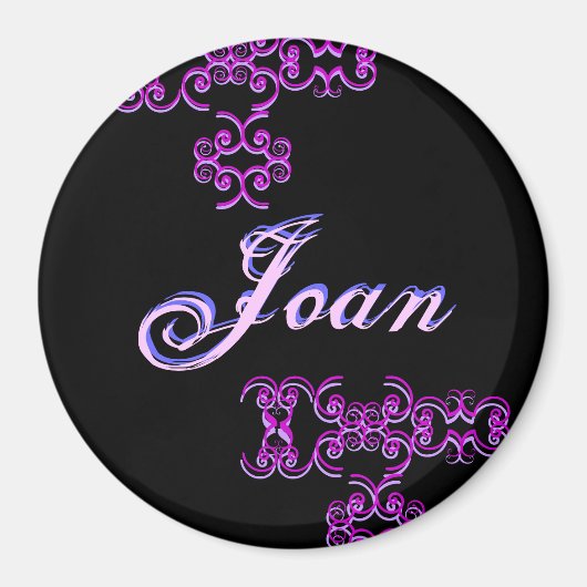 Joan Designer Name Magnet (Voorkant)