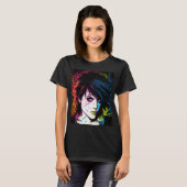 Joan Jett Homage Rock Star Rainbow Neon T-Shirt (Voorkant volledig)