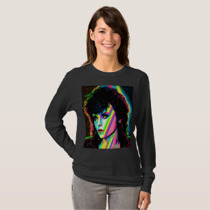 Joan Jett Homage Rock Star Rainbow Neon T-Shirt