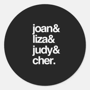 Joan Liza Judy en Cher Ronde Sticker