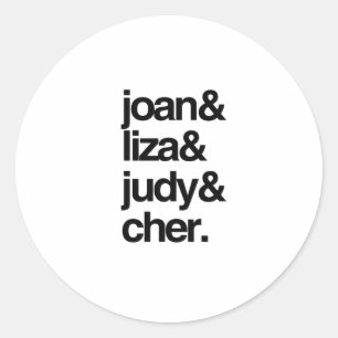 Joan Liza Judy en Cher Ronde Sticker