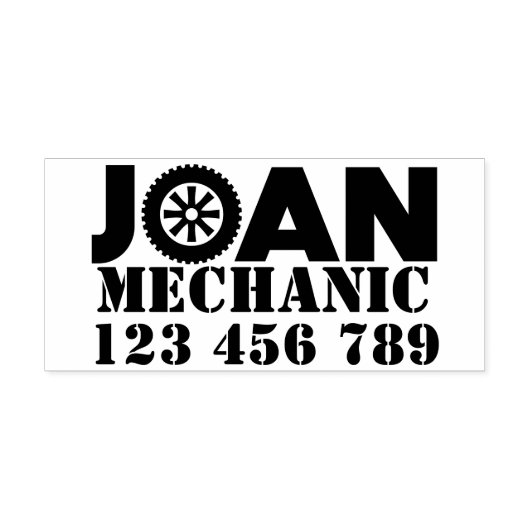 Joan Mechanic Rubber Stamp Rubberstempel (Afrduk)