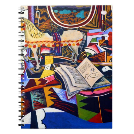 Joan Miro Horse Pipe en Red Flower Notitieboek (Voorkant)